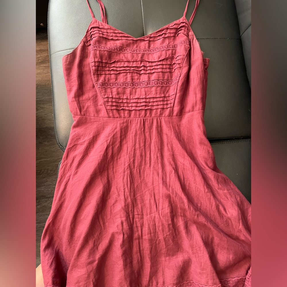 Old Navy Burgundy Textured Dress